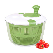 Large 5 Qt Salad Spinner with Lid, Manual Vegetable Dryer for Lettuce, Fruits and Leafy Greens