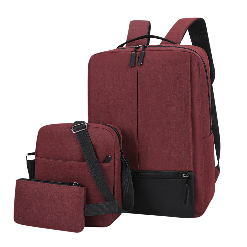 Fashion Three-Piece Backpack Backpack Male Business Usb Charging Laptop Bag High-Capacity Students Bag, Computer Bag 9180479521938