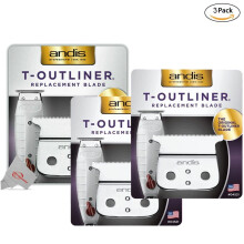 3 Pack Andis #04521 Close-Cutting T-Blade Replacement Shaver for T-Outliner Trimmer GTO/GO Replacement Blade