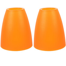 Eease 2 Plastic Horseshoe Lampshades for Ceiling/Floor Lamp (Orange)