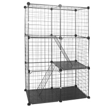 3-Tier Cat Pliable Cage Indoor Cat House Playpen Box Crate Kennel, 28.15"L x 13.97"W x 42.12"H