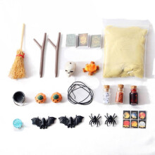Dollhouse Set Miniature Halloween Decoration Doll