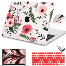for MacBook Air M3 M2 13.6 inch Case 2024-2022,Fit Model A3113 A2681, Laptop Hard Shell Cases with Keyboard