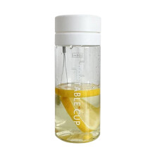 Portable Water Bottle with Fruit & Ice Filter, Leak-Proof, Lightweight, Clear Plastic, Compatible with Outdoor Sports, Home Use