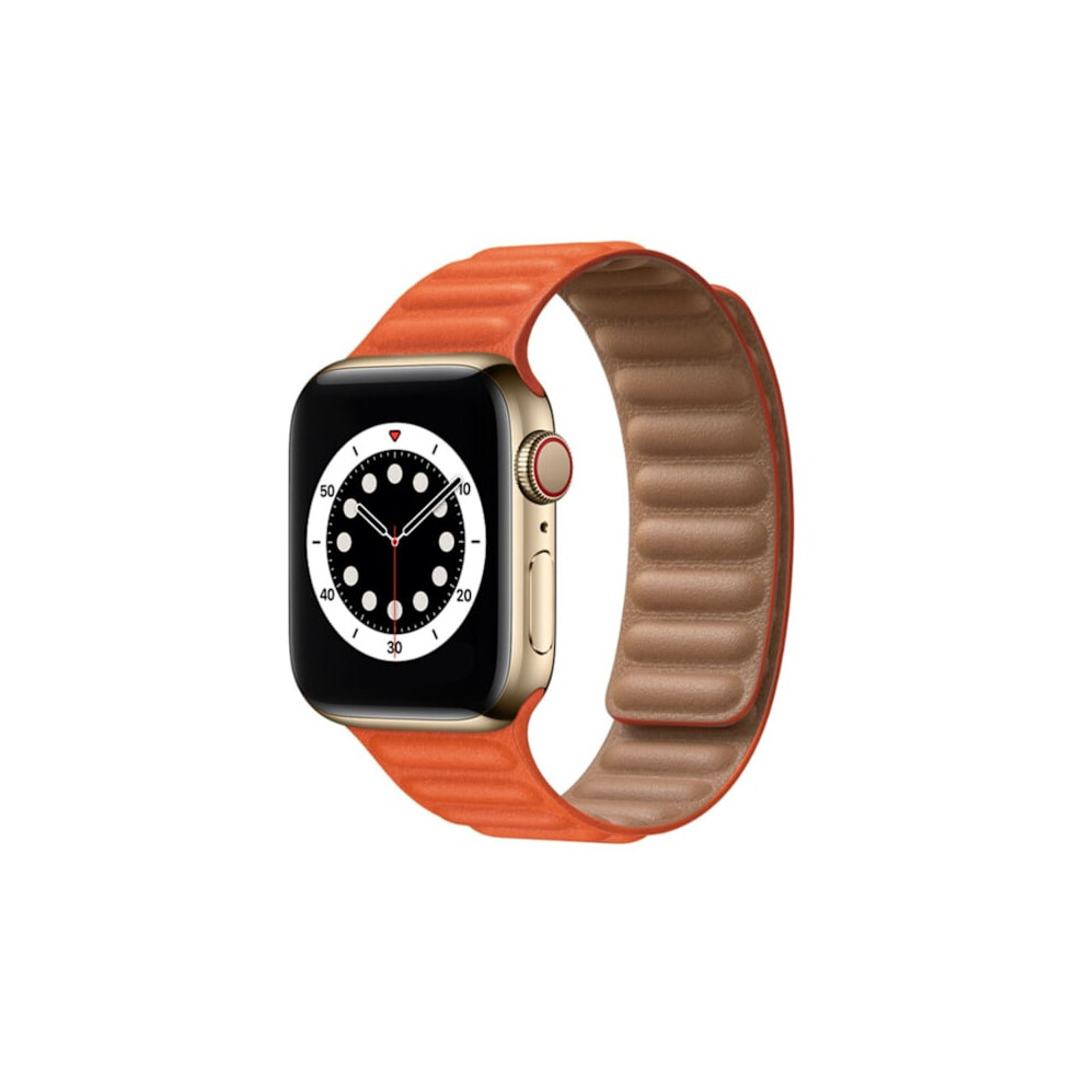 Exclusive Genuine Leather Strap For Compatible With Apple Watchwith Apple Watch 38/40/41Mm Â Orange 9557311717185
