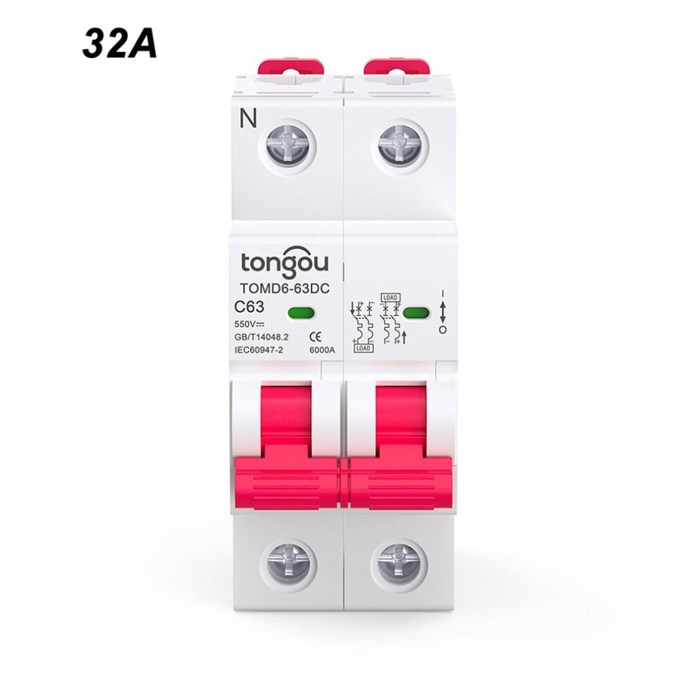 Mosiee 2P Solar Circuit Breaker Dc For Mcb For Pv 2-Pole Dc Disconnect Switch 9557311717888