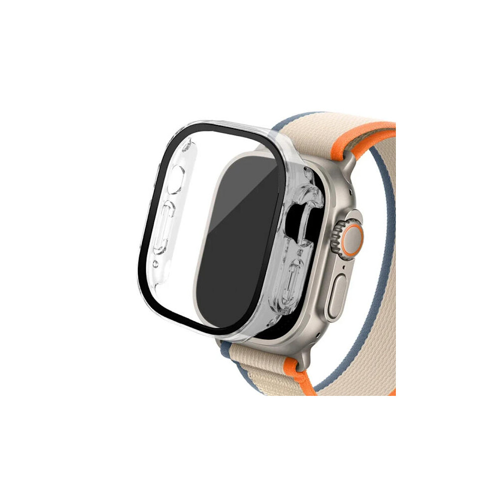 Glass+Case For Apple Watch Ultra 2 49Mm, Compatible With Ultra 49Mm, Pc Bumper + Tempered Screen Protector, Transparent Iwatch Accessories 9557311717437