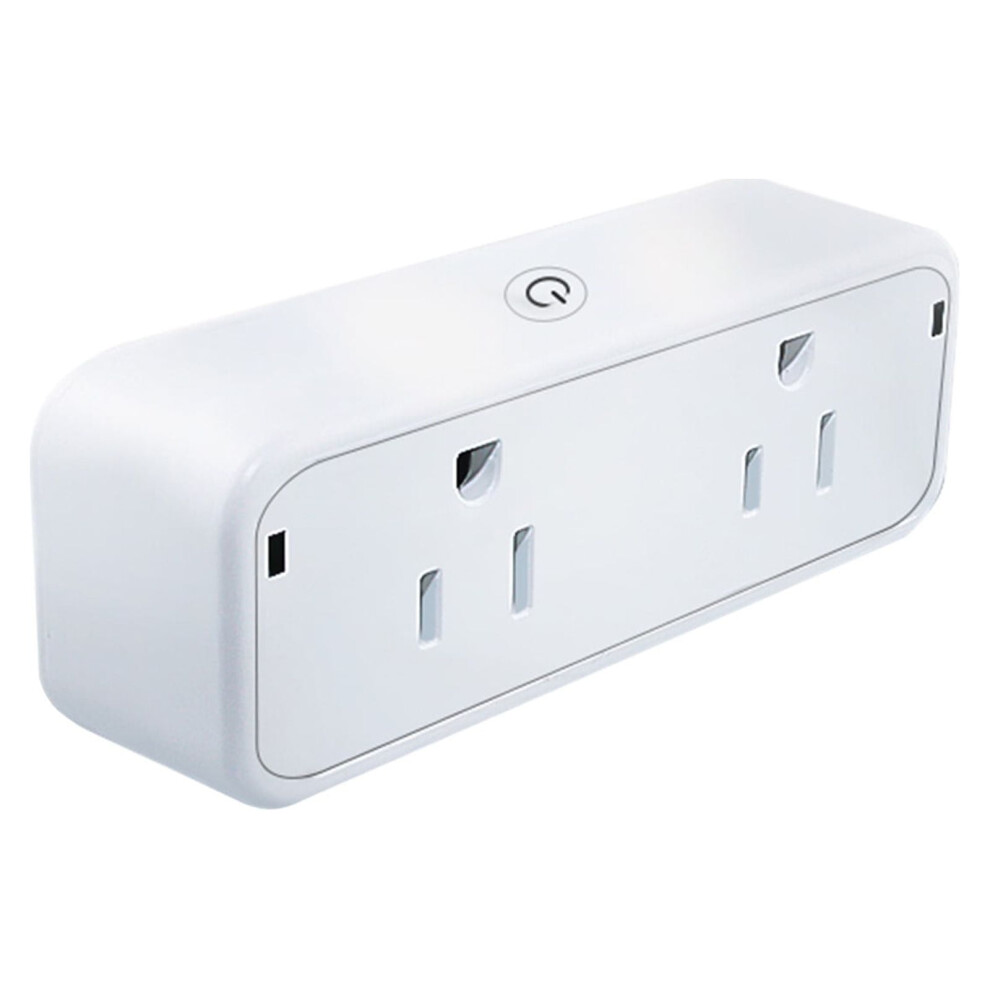 Paveos 2-In-1 Wifi Smart Plug 16A, Compatible With Alexa & Google Assistant, Timer, Power Monitoring, 2.4G Wi-Fi, White 9557311717857