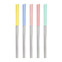 15 Pairs Stainless Steel Chopsticks Bulk Kitchen Supplies Japanese Utensils Reusable Wood Travel