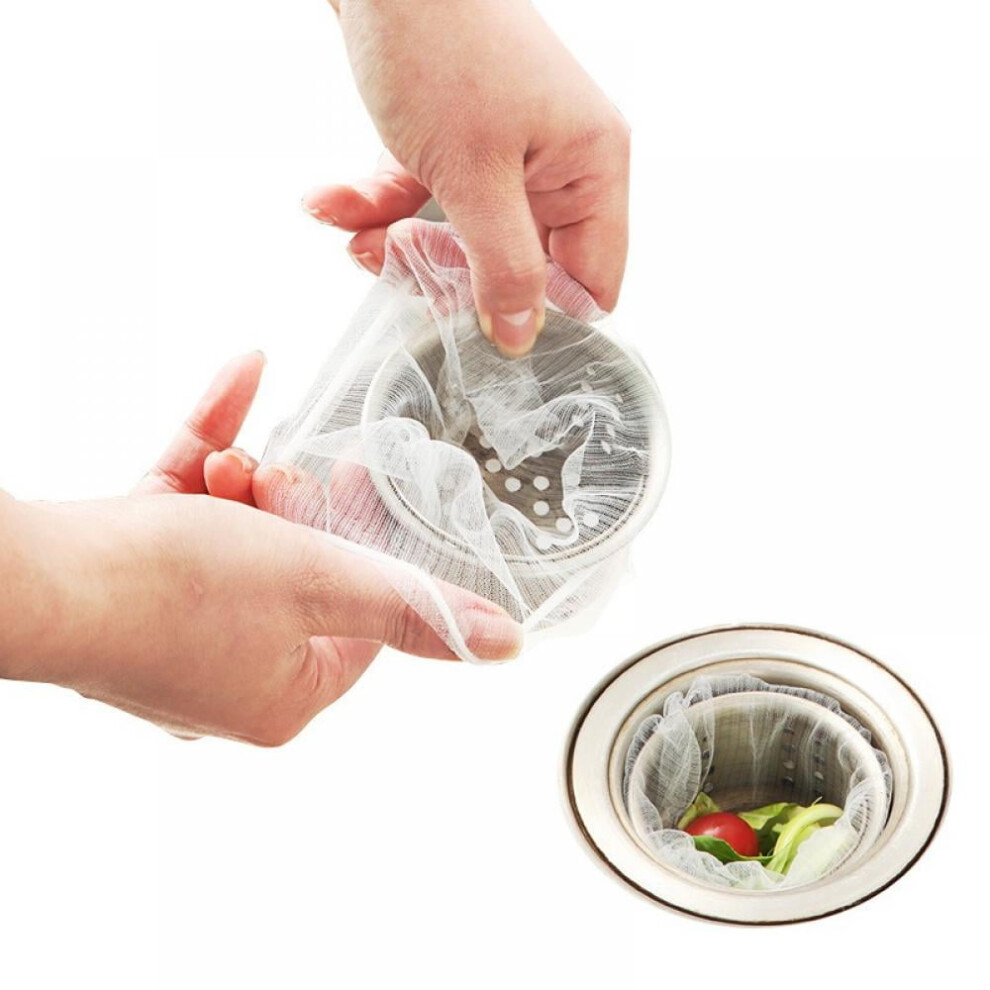 100Pcs Kitchen Sink Strainer Bags, Triangle Filter Net, Fine Mesh Drain Basket For Leftovers, Soup, Garbage Storage, Compatible With Standard Sinks 9418476353482