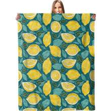 Funny Lemon Throw Blanket - Soft, Plush, Warm, Lightweight Anti-Pilling Flannel for Bedroom, Couch, Office 80in60in
