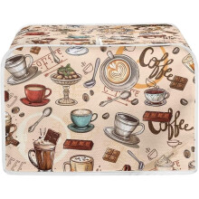 Wood Sunflower Print Toaster Cover Appliance 2 Slice, Bread Toaster Cover Bakeware Protector, Dust and Fingerprint Protection
