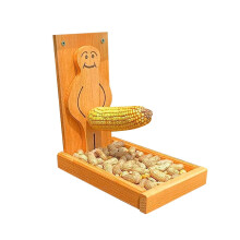Funny Wooden Squirrel Feeder, Compatible with Outdoor Garden & Yard Tree Decoration, Creative Wildlife Bird Feeder