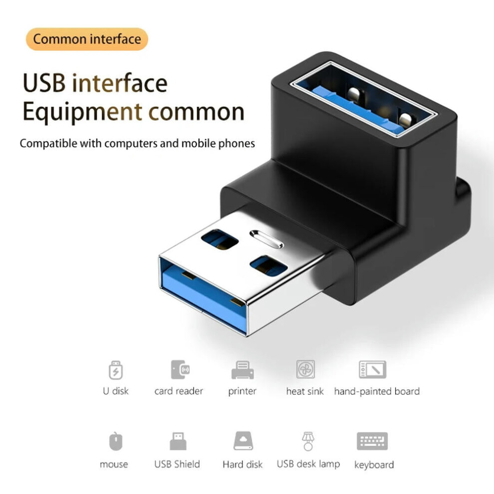 For 3A Type C Elbow Usb 3.1 Data Cable For 90/180 Degree Otg Fast 10Gbps 9418476356032