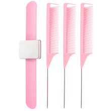Styling Comb Magnetic Pin Cushion Wrist Strap Tail Hair Holder Woven Bracelet Braiding Band Tools Bracket Needle Box