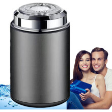 Enspiracle Mini Shaver, USB Rechargeable Waterproof Electric Razor, Portable for Men & Women (Gray)