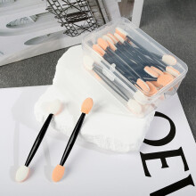 Janrevotw 7.5cm Mini Double-Ended Latex Sponge Eyeshadow Stick One Swipe Portable 30pcs Box Eyeshadow Brush Nail Brush