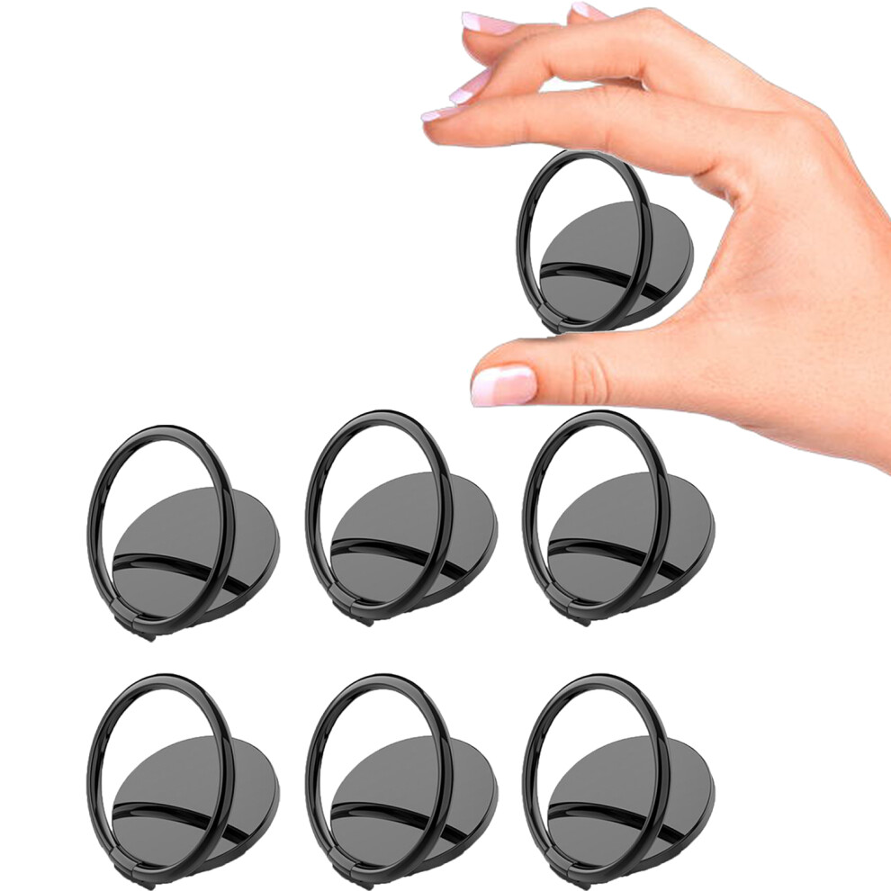 Obosoe 6 Pieces 360 Degree Rotation Metal Mobile Finger Holder Smartphone Holder For Phone Tablet Universal 9418476356988