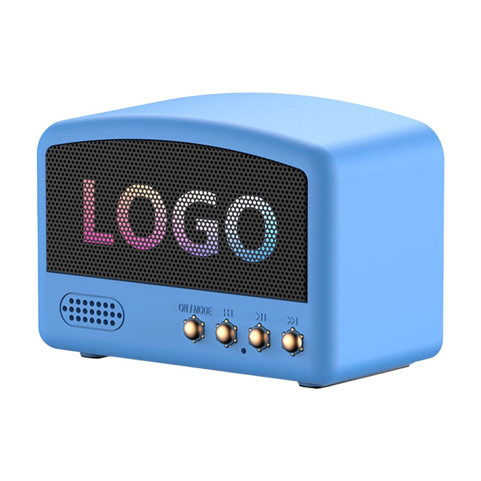 Paveos Retro Color Screen Tooth Audio Receiver, Wireless Stereo Surround, Mini Portable With Memory Card, Compatible With Outdoor Use - Blue 9130661638739