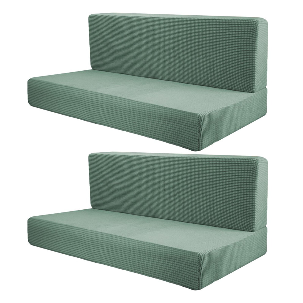 Yotijar 2 Pieces Rv Seat Covers Soft Bench Covers Camper Cushion Covers For Trailers Green 9130661638104