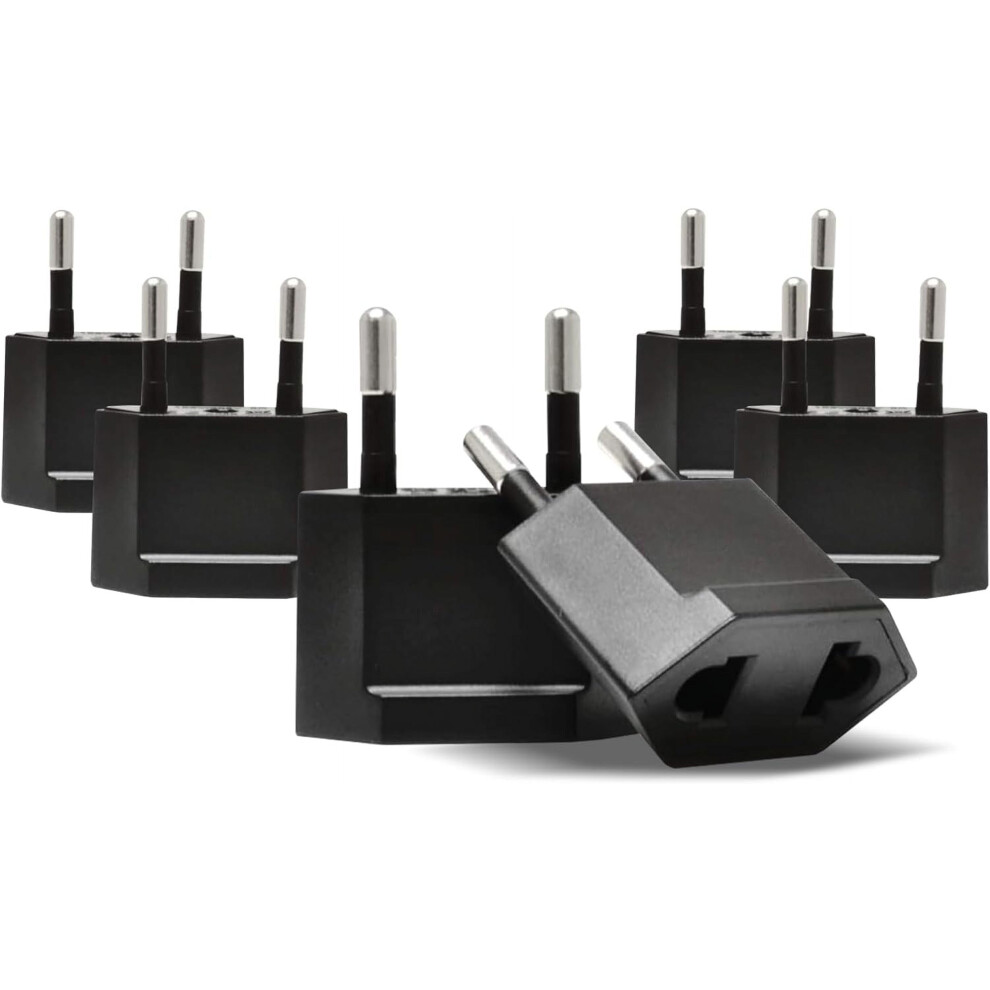 USA, Canada to European Plug Adapter - Type C Adapter compatible in Europe, Canada to European travel plug