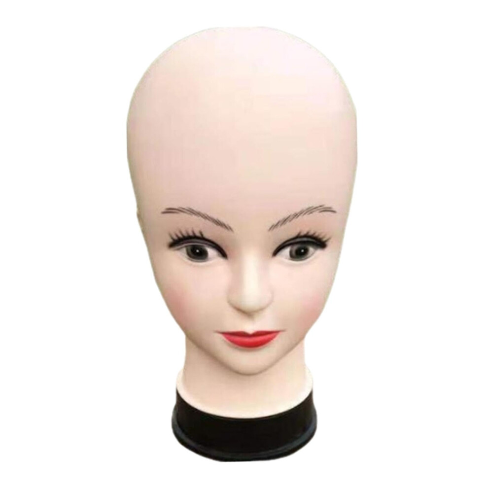 Unisex Female Bald Mannequin Head For Wigs With Neck, Realistic Female Features, Wig Stand For Styling