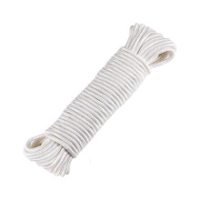 38ft Heavy Duty Nylon Flag Rope for Flagpoles, Sailboats, Camping (White)