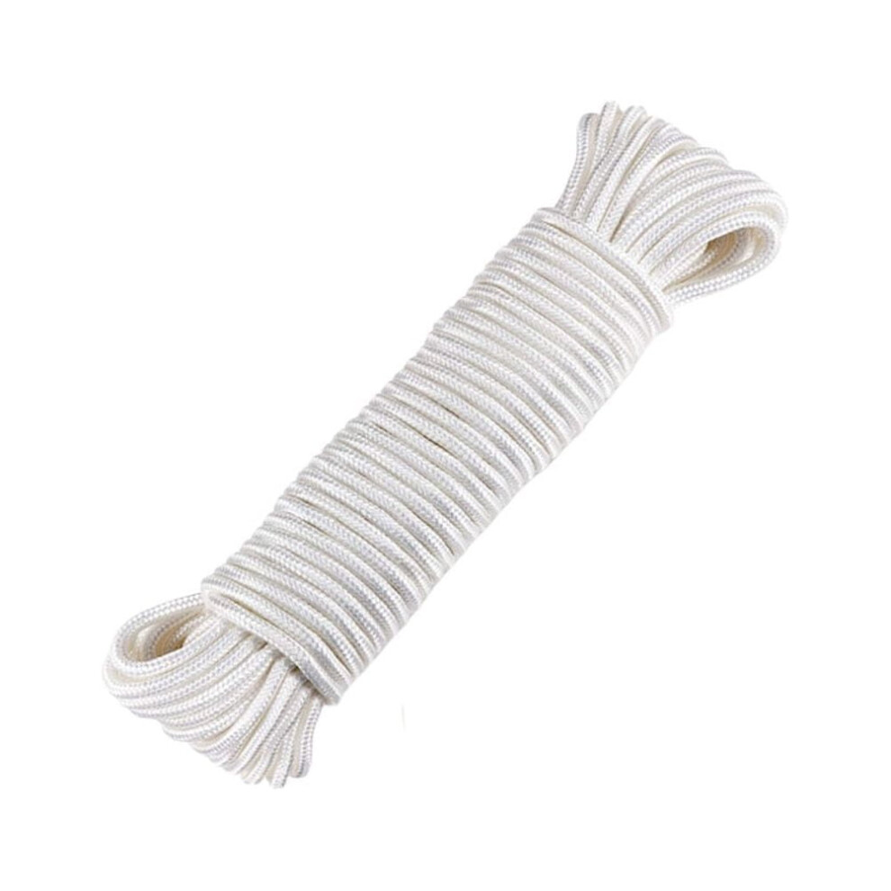 38Ft Heavy Duty Nylon Flag Rope For Flagpoles, Sailboats, Camping (White) 9130661640480