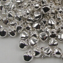 100 pack Christmas bells, decoration table hanging fir rice Silver