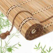 Custom Bamboo Roller Shades for Windows and Patio, 70% Sun Blocking, Easy Install, 36x72 Inch