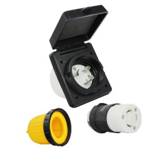 30 Amp Twist Lock RV Electrical Adapter NEMA L530P to L530R Weatherproof Power Connector for Camper Trailer Boat