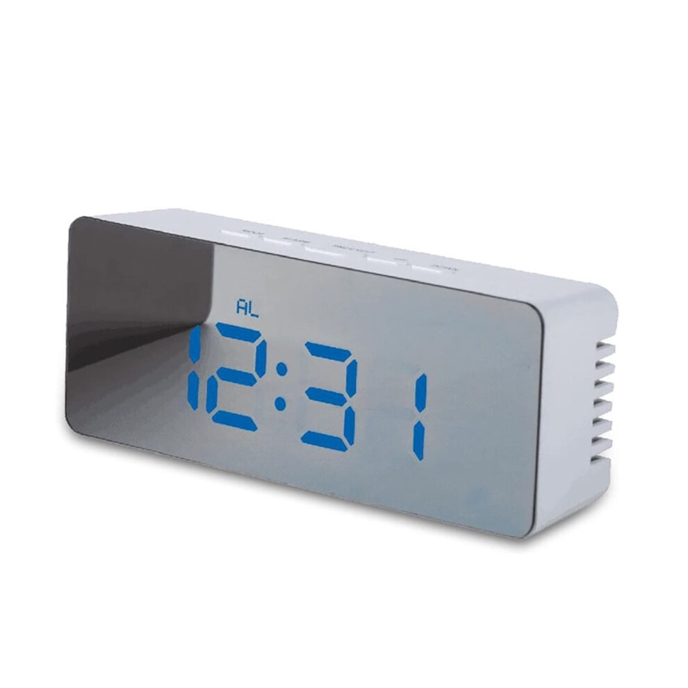 Digital Alarm Clock for Kids with LED Display, Snooze, Temperature, Mirror Surface for Bedroom
