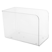Acrylic Book Stand Clear Vertical Holder for Desk SpaceSaving Storage of Magazines and Textbooks