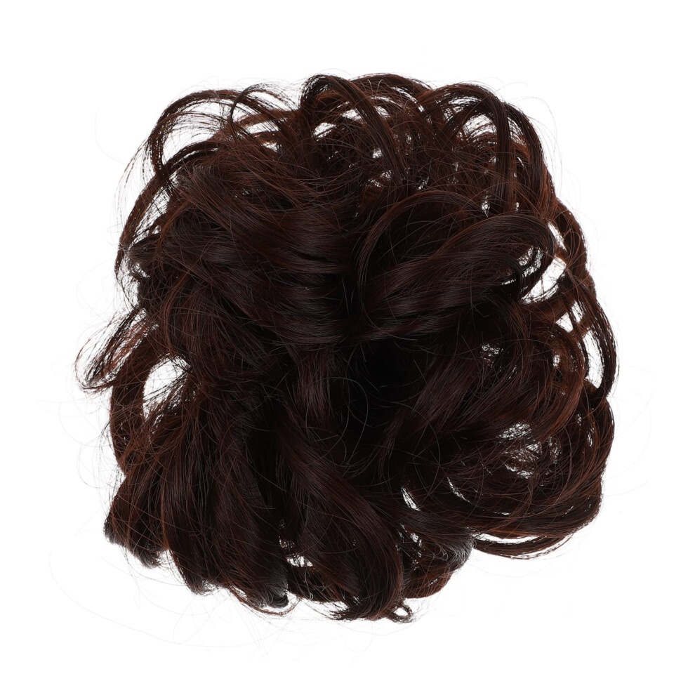 Messy Bun Hair Piece Curly Hair Bun Extension with Elastic Band for Women Natural Tousled Look