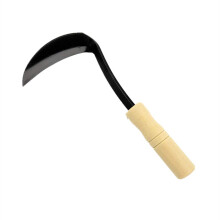 Garden Weeding Sickle with Super Sharp Blade and Hardwood Handle, Durable Carbon Steel Hand Tool