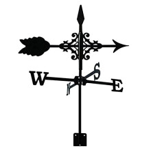 Weather Vane Outdoor Stainless Steel Roof Mount Wind Direction Indicator Decorative Garden Accent