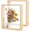8x10 Double Sided Shadow Box Frame Solid Wood Acrylic Display for Tabletop or Wall, 2 Pack 1