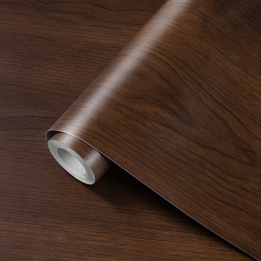 Wood Grain Contact Paper 17.7'X118' Waterproof Peel And Stick Walnut Wallpaper For Cabinets And Countertops 9455672628099