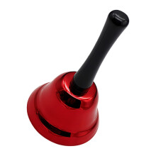 Christmas Hand Bell Ornament with Clear Resonant Sound, Durable Metal Holiday Decor in Red