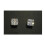 Magnet earrings with stones (square stones) silver 7mm 1