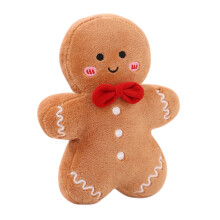 Christmas Plush Doll - Cute Tree & Gingerbread Man Pillow, Soft Cushion Ornament, Fluffy Stuffed Animal Toy for Holiday Party Home Decoration, Merry