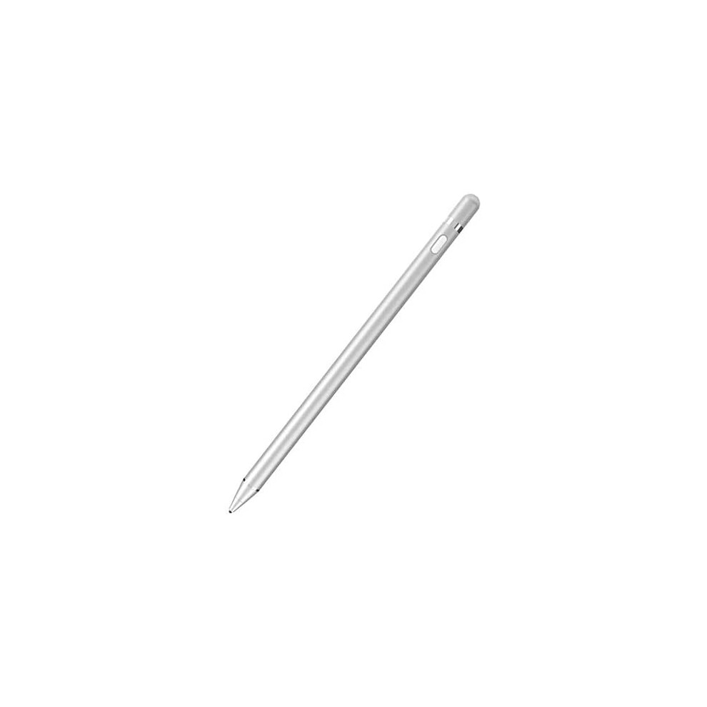 Active Stylus Pen 1.5Mm Fine Tip, Rechargeable For Ipad Pro Air Mini Iphone, Compatible With Samsung Tablet Drawing & Writing (Silver) Silver 9180479526599