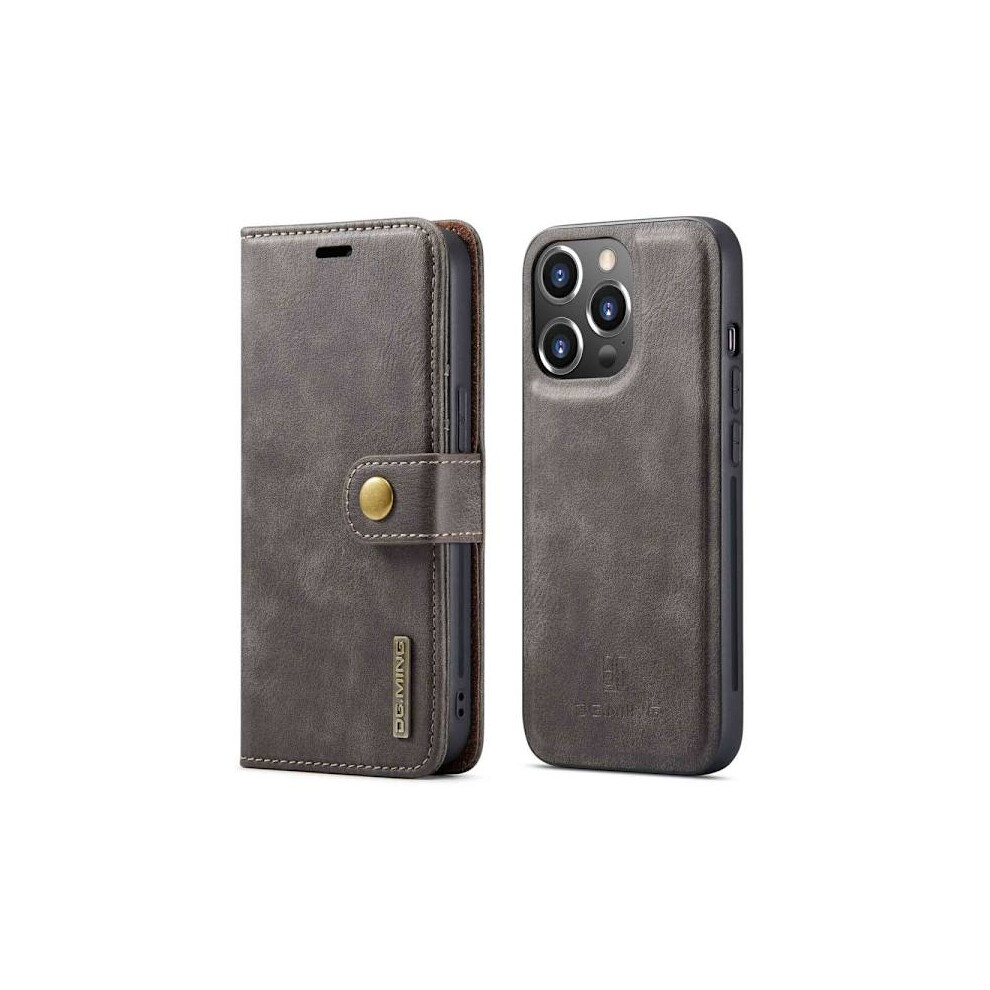 Dg.ming 2-In-1 Magnet Wallet Compatible With Iphone 14 Pro Brown 9180479527411