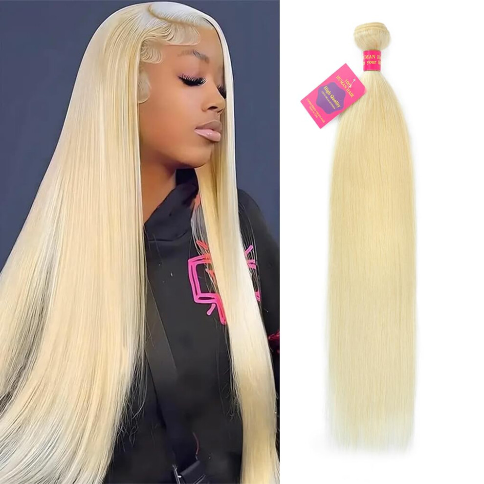 20 Inch 613 Blonde Human Hair Bundle Brazilian Virgin Straight 14A Grade Full Volume Tangle
