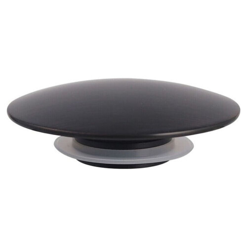 Matte Black Basin Waste Pop Up Bathroom Sink Push Button Click Clack Plug 66Mm