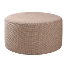 Stretch Ottoman Cover Ottoman covers Round Foot Stool Stretch Covers Ottoman Kahki