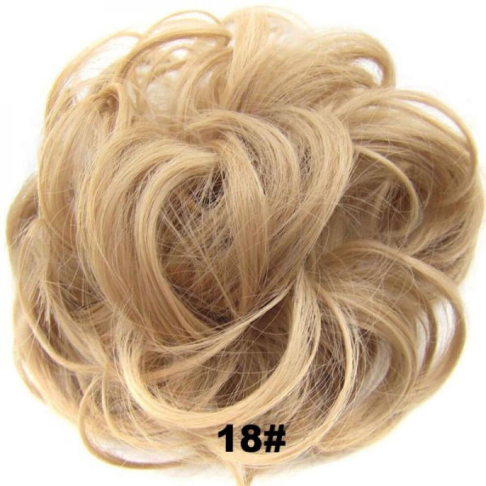 Unisex Clearance! Messy Hair Bun Hair Scrunchies Extension Curly Wavy Messy Synthetic Chignon For Women Hairpiece