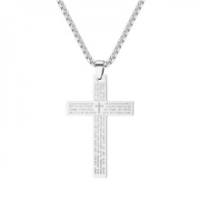 Brand Promotion!!Personality Cross Scripture Pendant Exquisite Titanium Steel Verses Word Necklace Best Gift For Lovers Relatives Friend