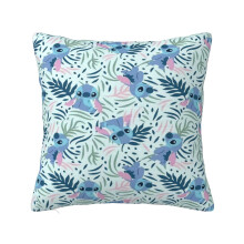 Stitch Cartoon Pillowcase Decorative Throw Pillow Covers, For Sofa Home Decor, Choose Happy Seasonal Couch Cushion Case 12"X12"