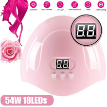 Acrylic UV Gel Nail Lamp, UV Dryer LED Light for Polish, Professional Art Accessories, Curing Gel Toe Nails, Pink